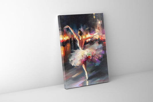 Canvas print Elegant Dancer Impasto- Fine Art - Wal Decor-1