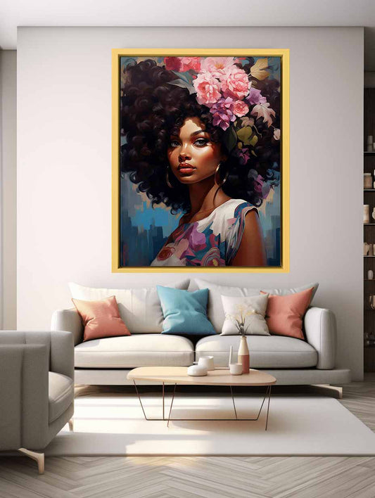 Girl Modern Art Canvas Art Print-1