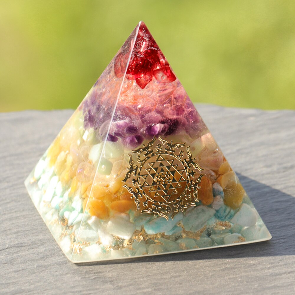 Orgonite Pyramid Orgone Healing Energy Metatron Natural Crystal Rock Quartz Jewelry 7 Reiki Chakra Home Decor-4
