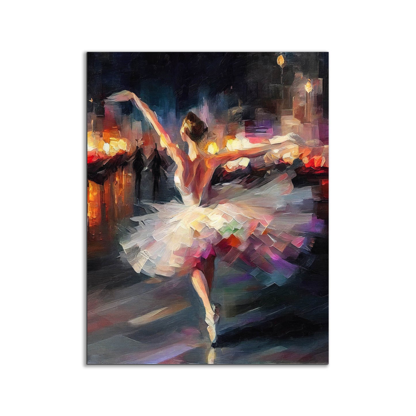 Canvas print Elegant Dancer Impasto- Fine Art - Wal Decor-0