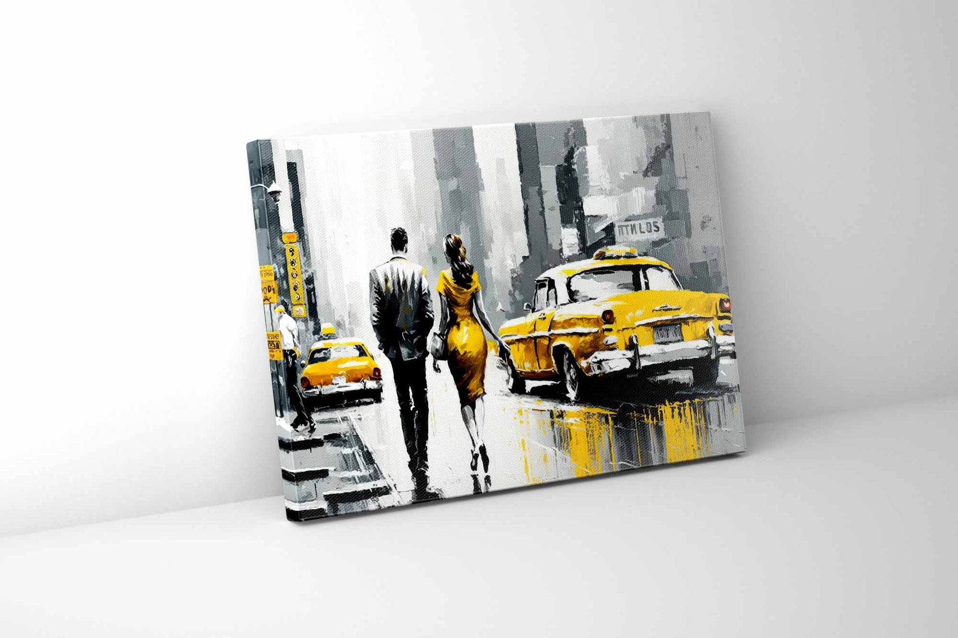 Wall Art-Vintage New York Scene-Canvas Print-0