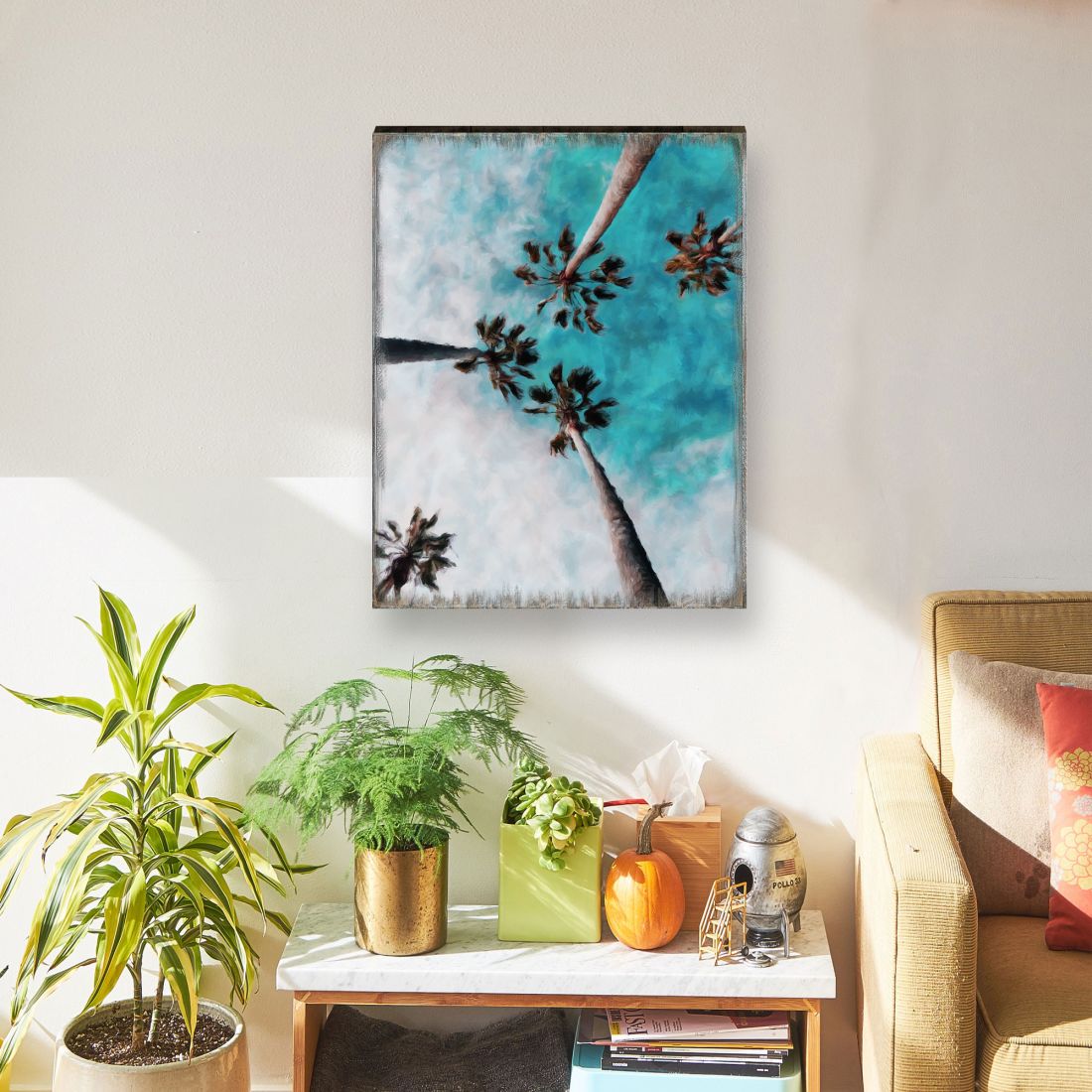 Palms Art Wooden Wall Art by Nature Wonders - Nature Wildlife Decor  - 95395B