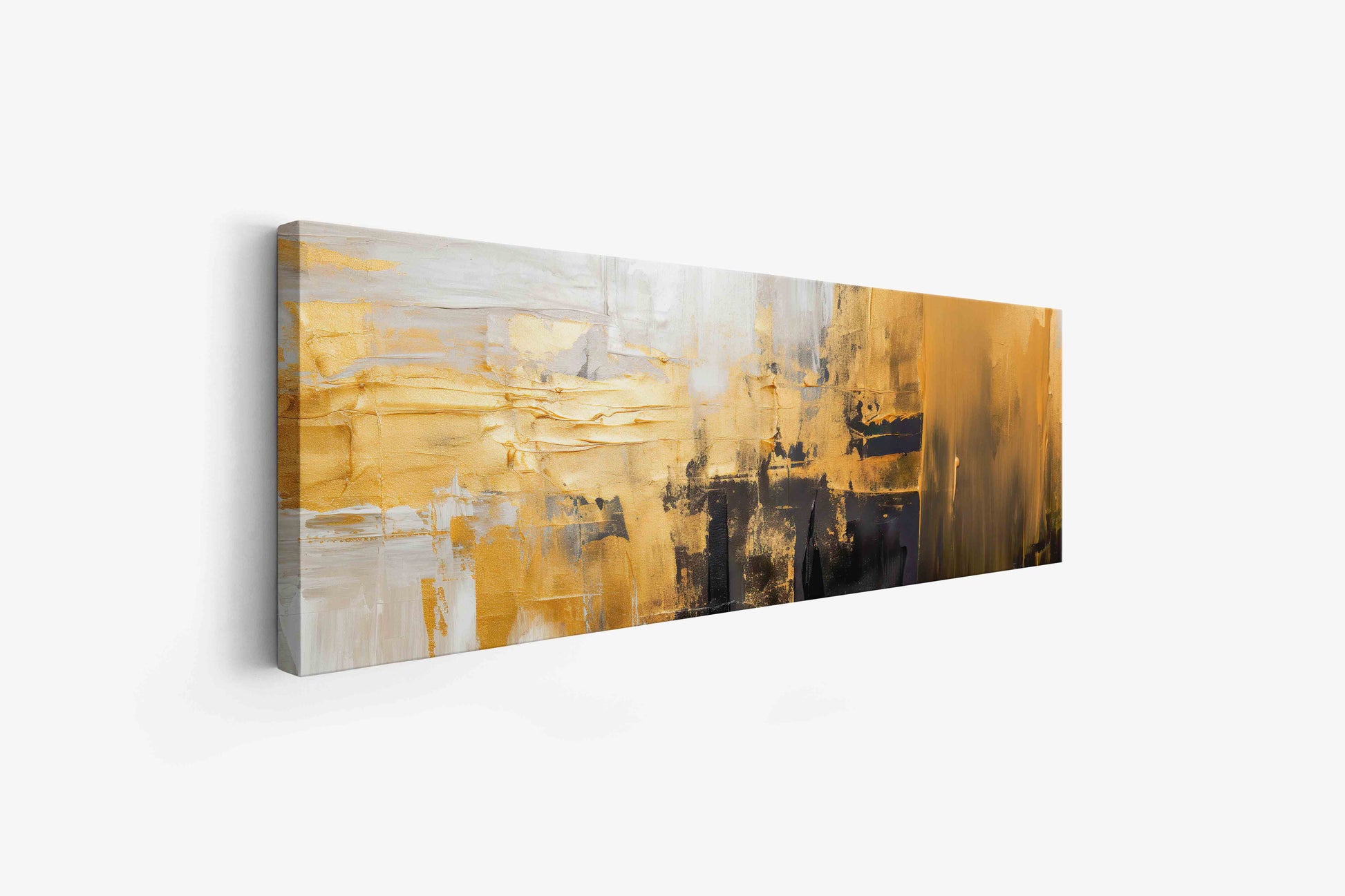 Abstract with gold and white 72" x 24"-3