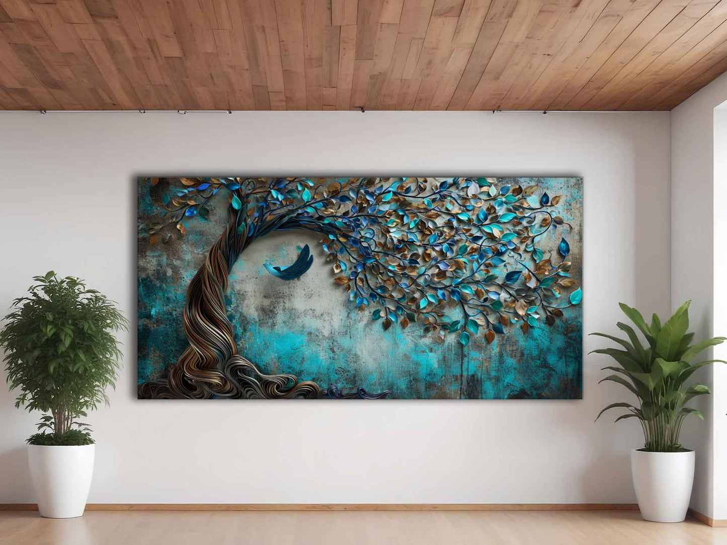 3D tree 72" x 36" Fine Art Canvas Print-0