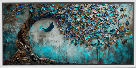 3D tree 72" x 36" Fine Art Canvas Print-1