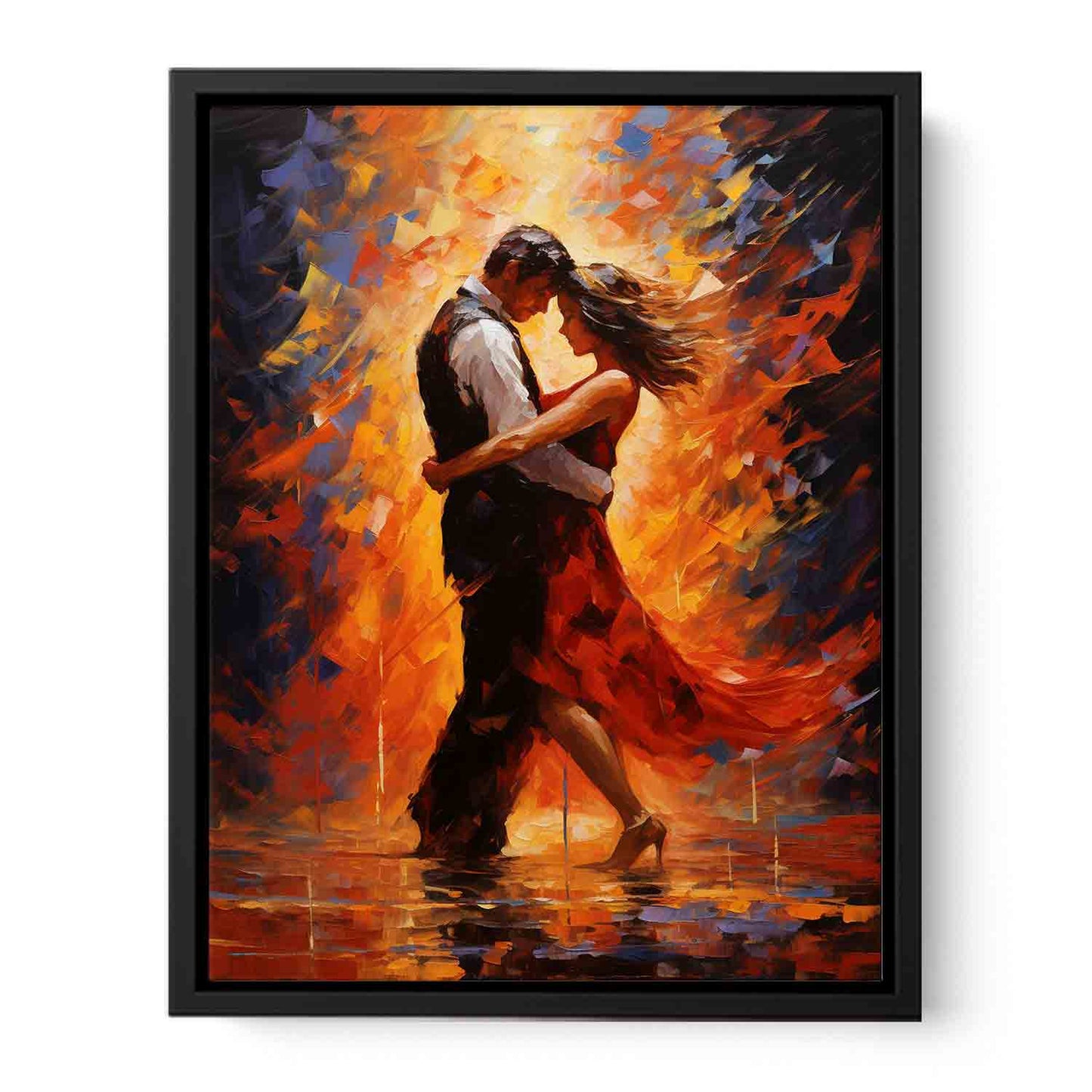 Dancing Couple Modern Art Canvas Art Print-4