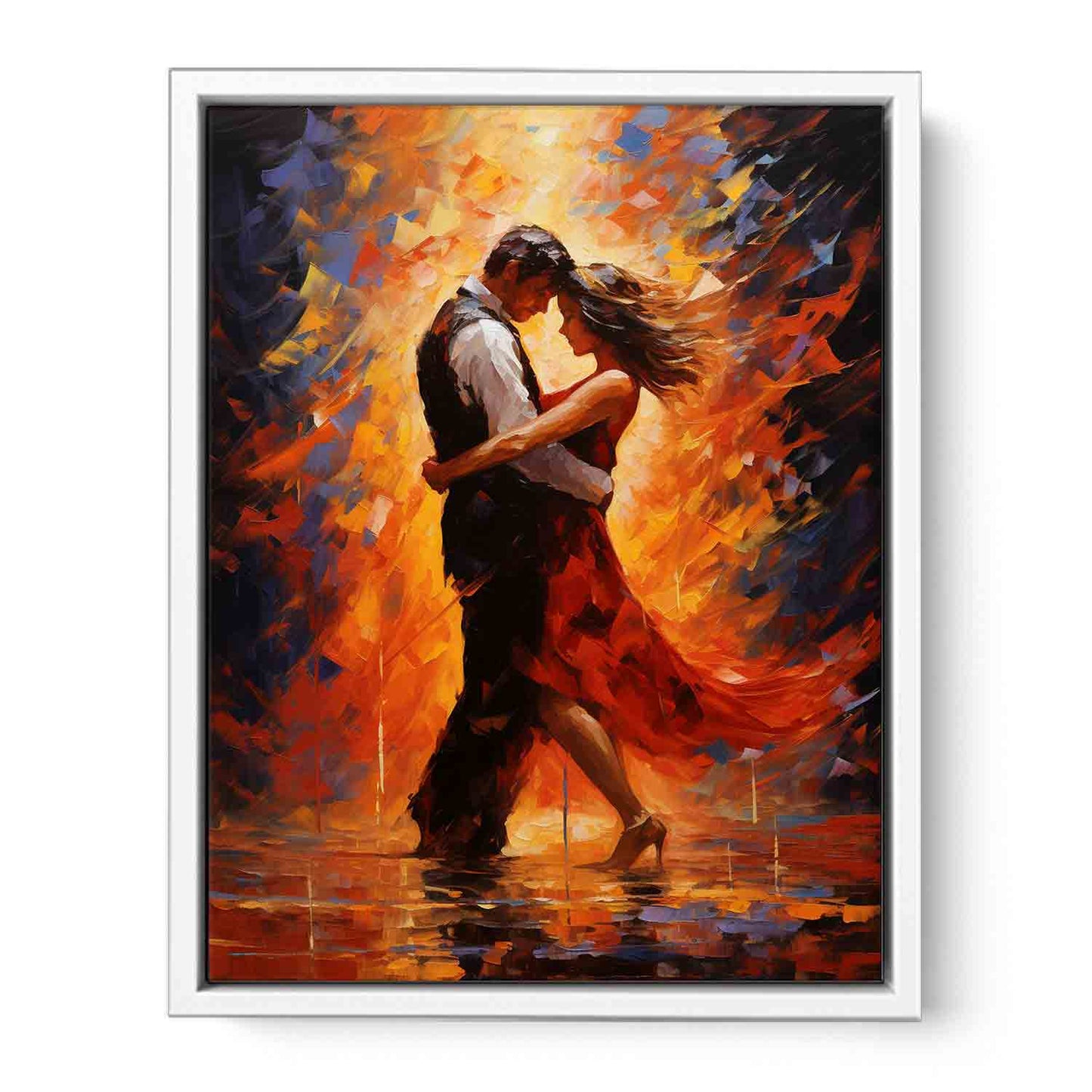 Dancing Couple Modern Art Canvas Art Print-5