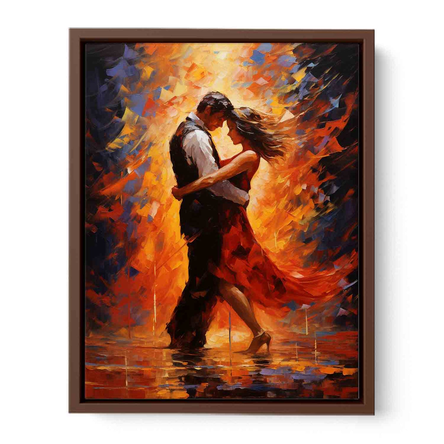 Dancing Couple Modern Art Canvas Art Print-6