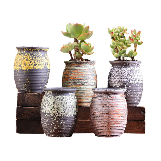  Ceramic Clay Pottery Pots Set -0