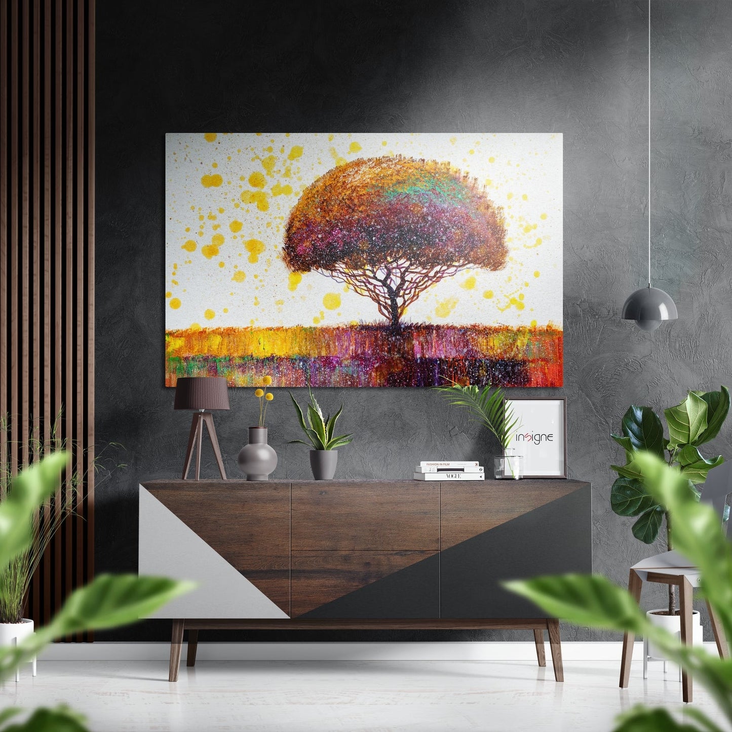 Lonely Tree Brushed Aluminium Dibond Wall Art-0