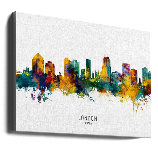 Wall art London Canada Skyline-0