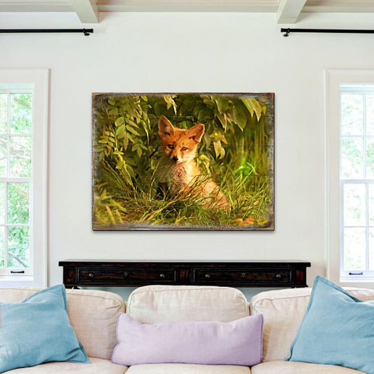Fox Art Wooden Wall Art by Nature Wonders - Nature Wildlife Decor  - 95294B