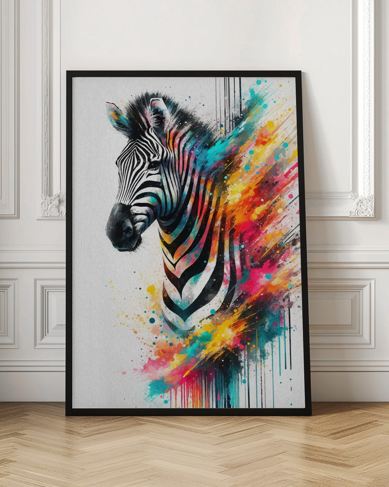 Wall art Colorful Zebra-3