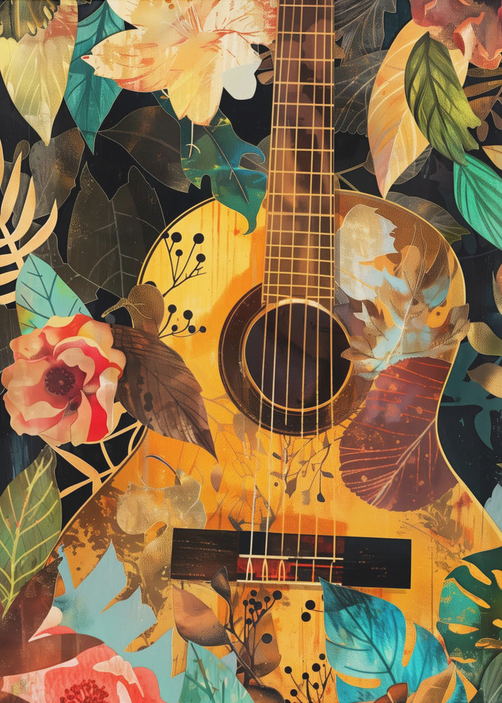 Music Guitar Collage (2) Canvas Print-5
