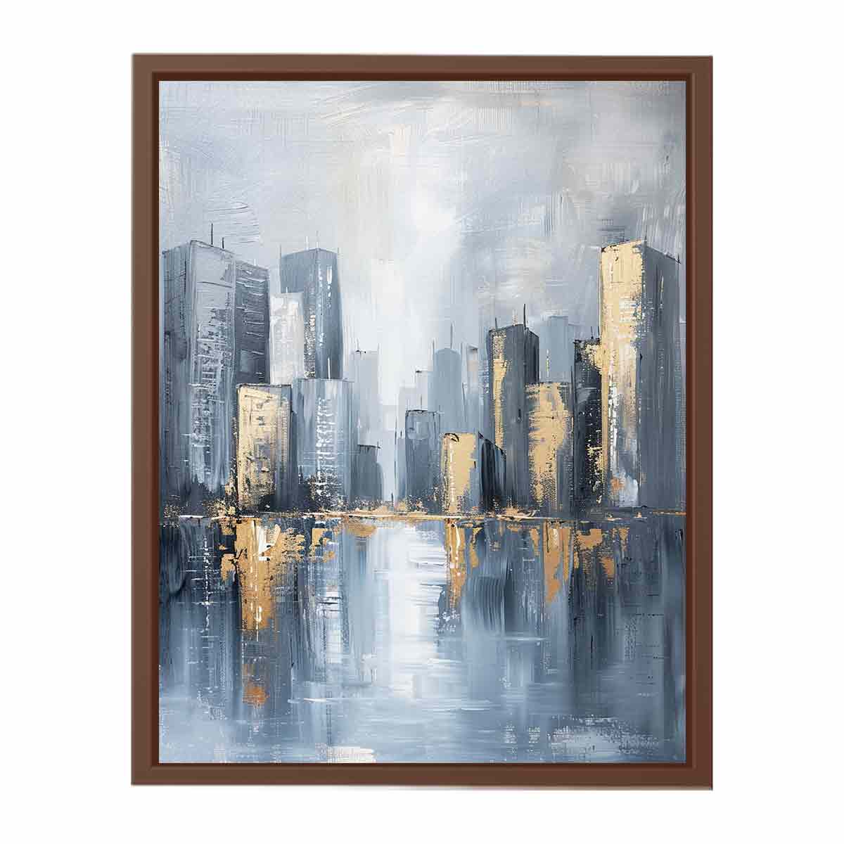 Cityscape Tall Buildings Canvas Art Print-6