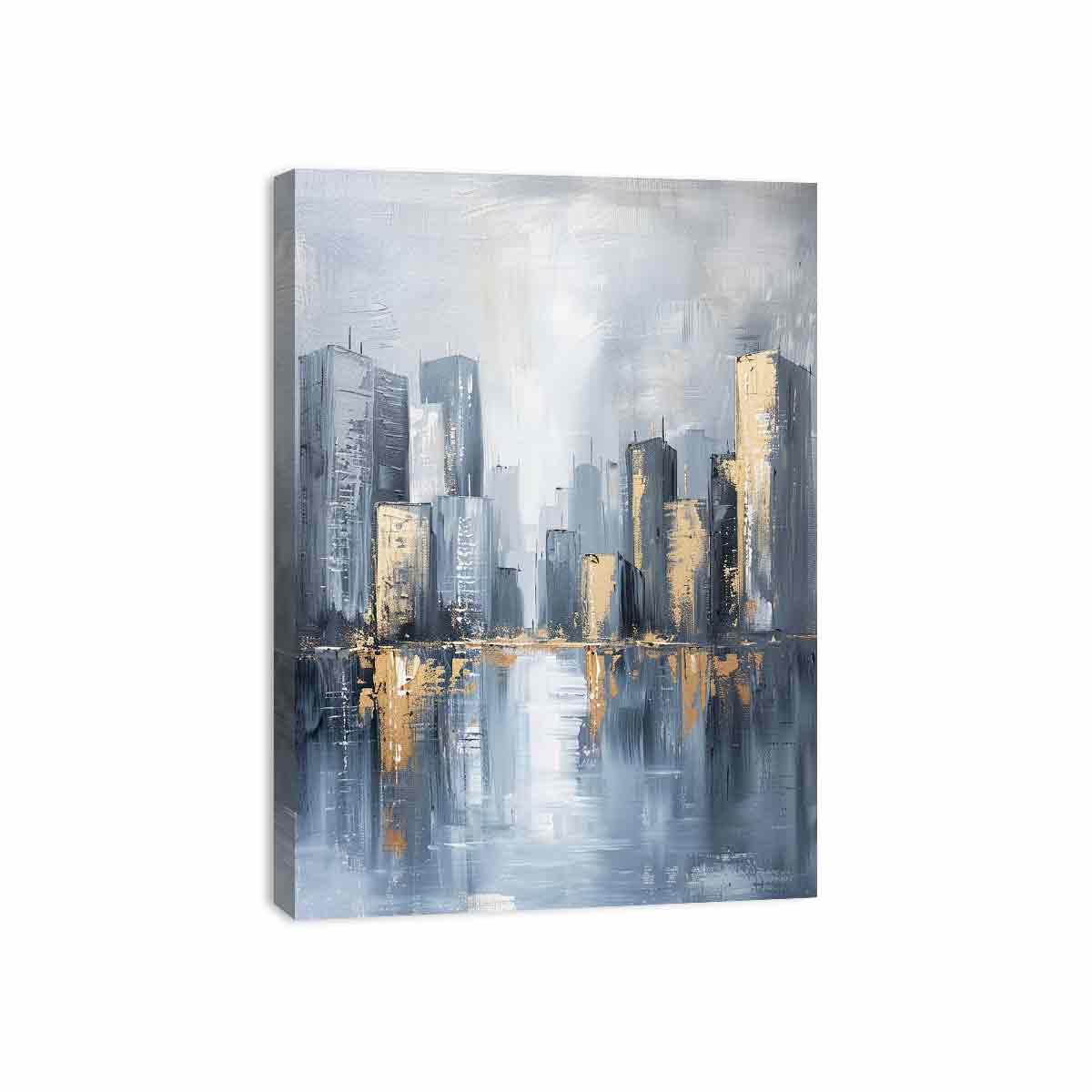 Cityscape Tall Buildings Canvas Art Print-3